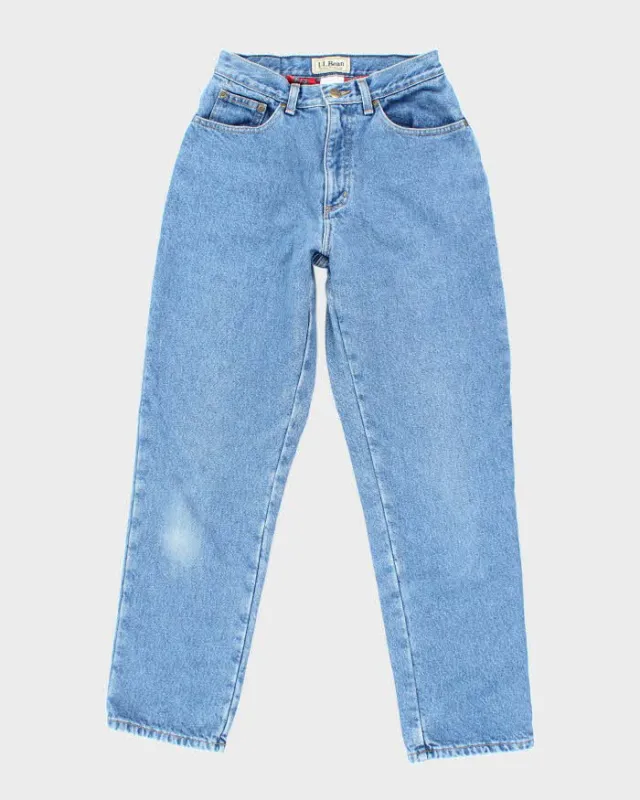 Vintage Women's Y2K L.L. Bean Lined Medium Wash Jeans - W24 L28 sold by Rokit
