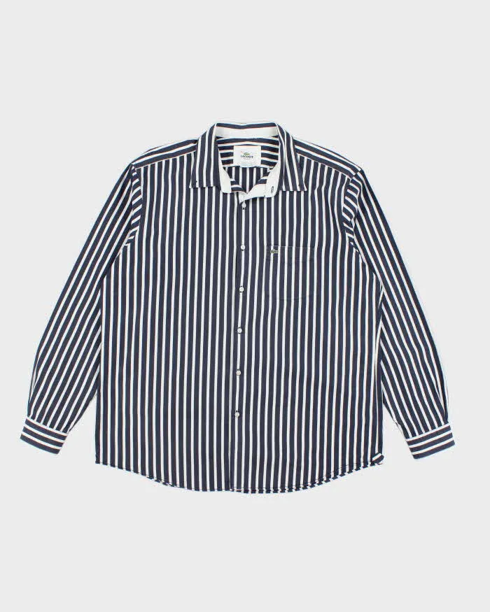 Vintage 2000's Lacoste Striped Button Up Shirt - L sold by Rokit