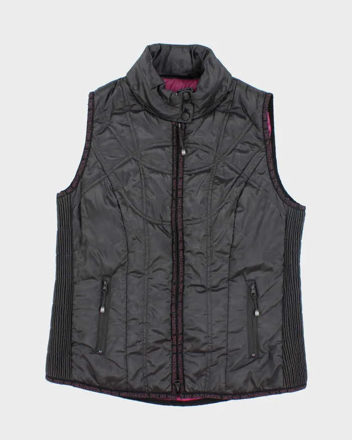 Vintage Women's Y2K Harley Davidson Insulated Puffer Gilet - S sold by Rokit