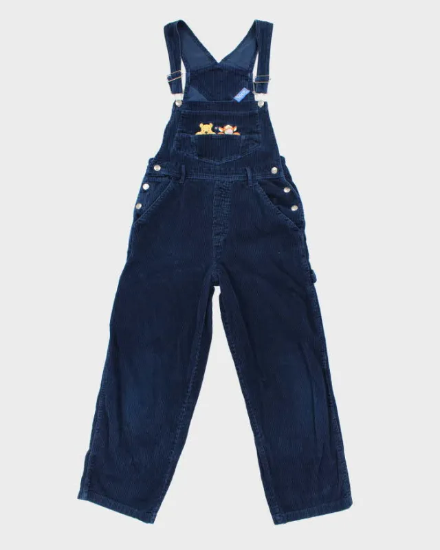 Vintage 90's Winne the Pooh Wide Leg Embroidered Corduroy Dungarees - W28 L26 sold by Rokit