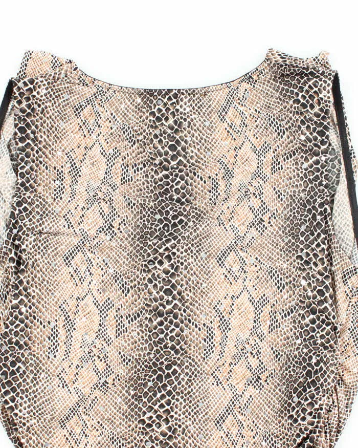 Vintage Y2k 00s Cowl Neck Animal Print Top - M sold by Rokit product image thumbnail 4
