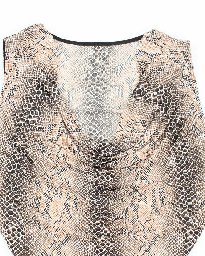 Vintage Y2k 00s Cowl Neck Animal Print Top - M sold by Rokit product image thumbnail 3