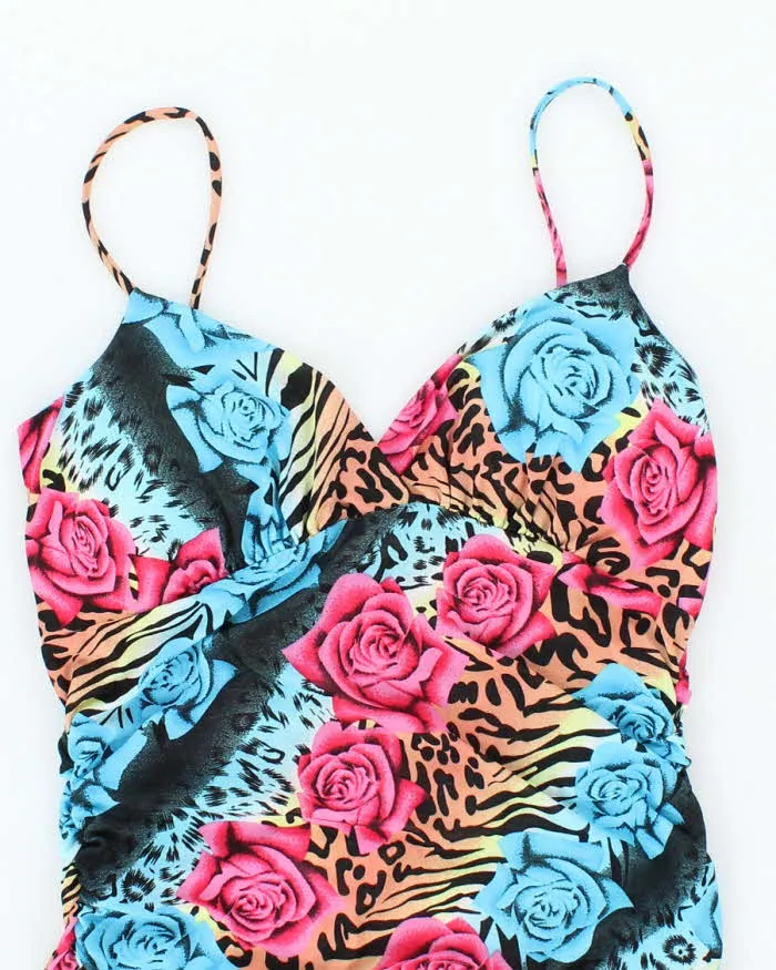 Vintage Y2k 00s Love J Animal Print Floral Mini Dress - S sold by Rokit product image thumbnail 3