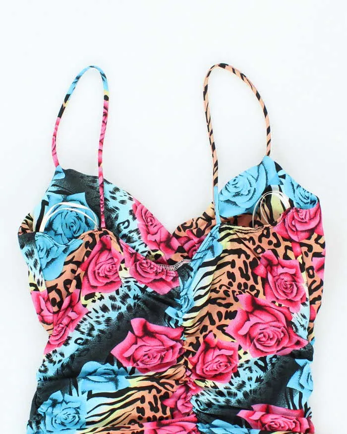 Vintage Y2k 00s Love J Animal Print Floral Mini Dress - S sold by Rokit product image thumbnail 4