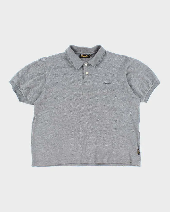 Vintage Wrangler Grey Polo Shirt - M sold by Rokit