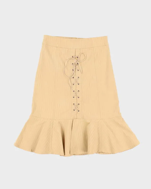 Vintage 90s Janny Flower Lace-Up Skirt - S sold by Rokit