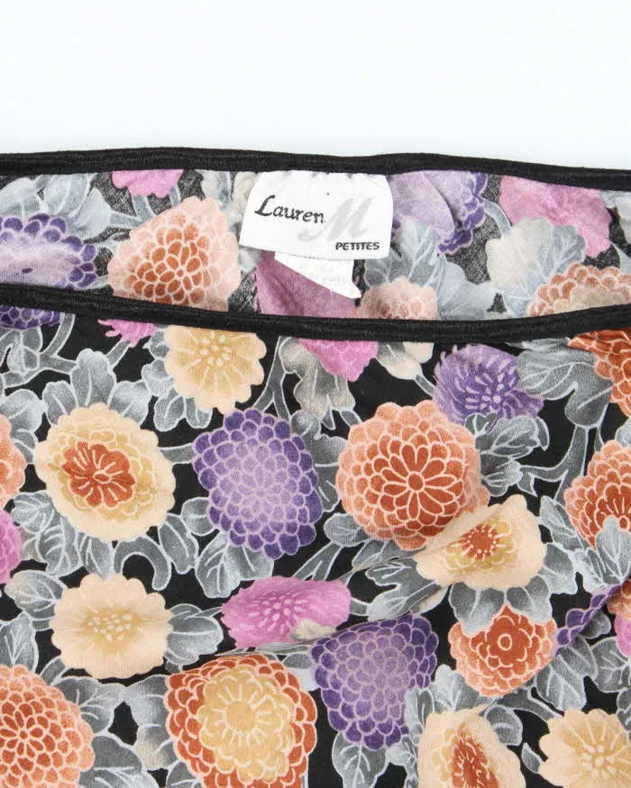 Vintage 90s Lauren M Floral Skirt - S sold by Rokit product image thumbnail 5