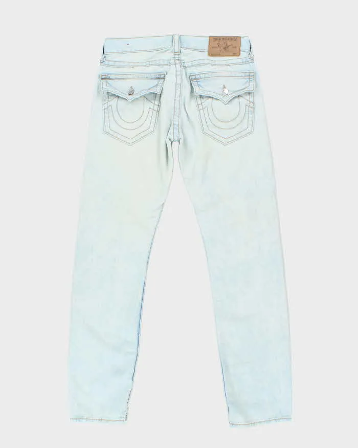Vintage Y2K True Religion Light Wash Distressed Straight Fit Jeans - W32 L32 sold by Rokit product image thumbnail 2