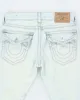 Vintage Y2K True Religion Light Wash Distressed Straight Fit Jeans - W32 L32 sold by Rokit