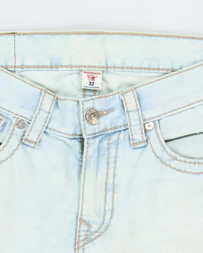 Vintage Y2K True Religion Light Wash Distressed Straight Fit Jeans - W32 L32 sold by Rokit product image thumbnail 5