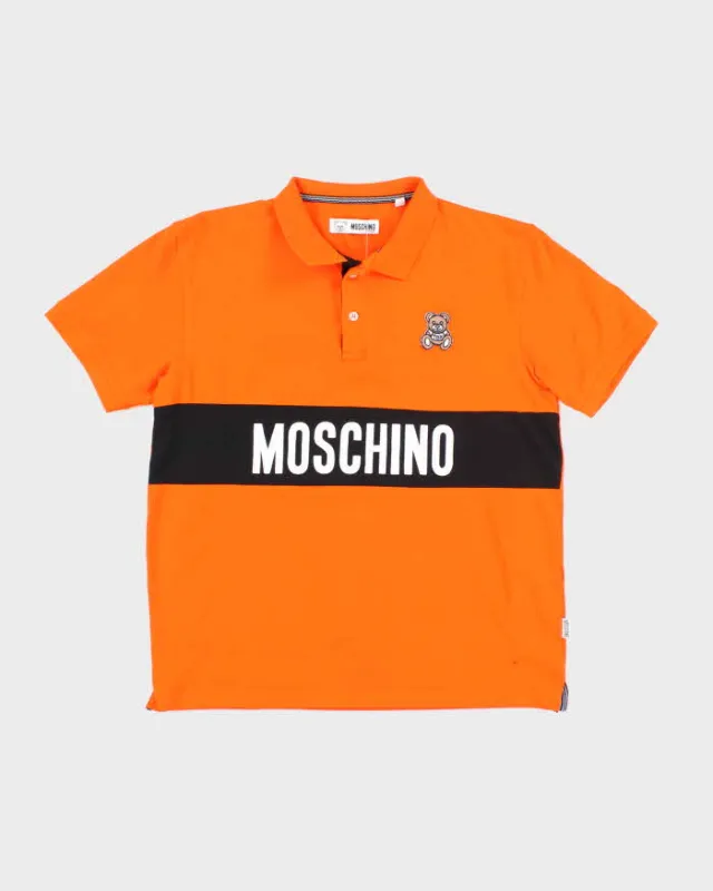 Vintage Y2K Moschino Spell Out Polo Shirt - L sold by Rokit