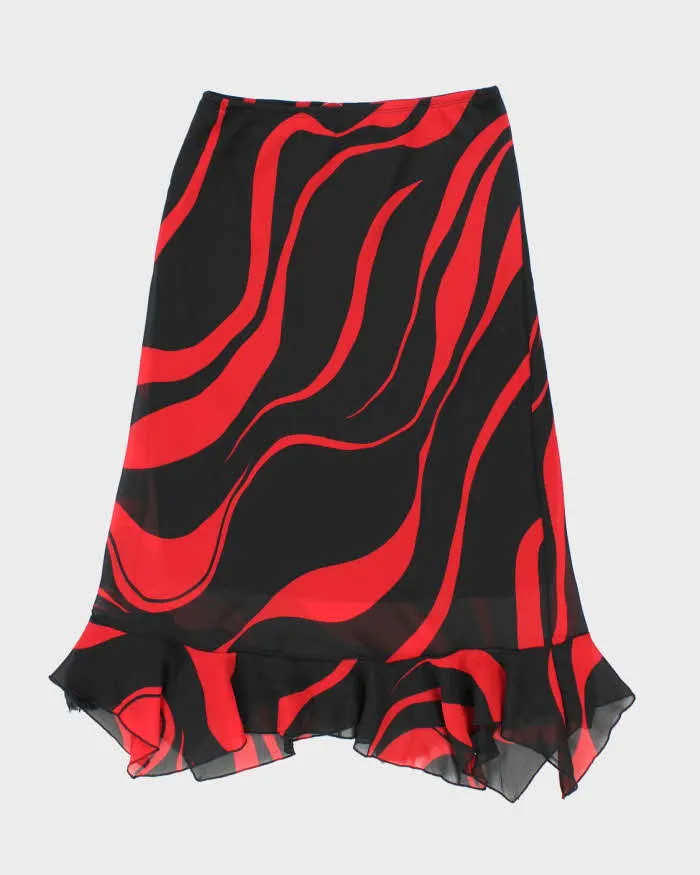 Vintage Y2k 00s Flowy Pattern Skirt - S sold by Rokit