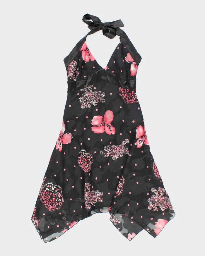 Vintage 90s Jump Floral Halter Dress - S sold by Rokit