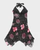 Vintage 90s Jump Floral Halter Dress - S sold by Rokit
