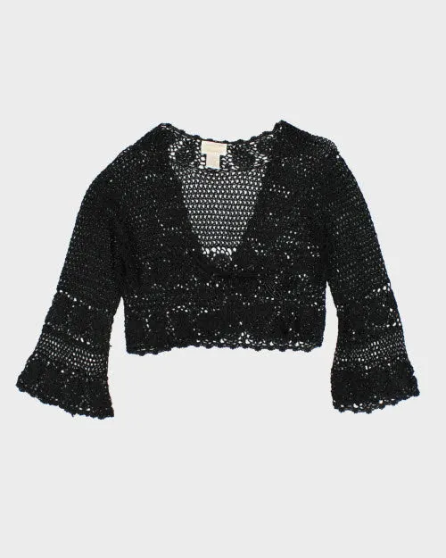 Vintage 90s Kroshetta Black Cardigan - M sold by Rokit