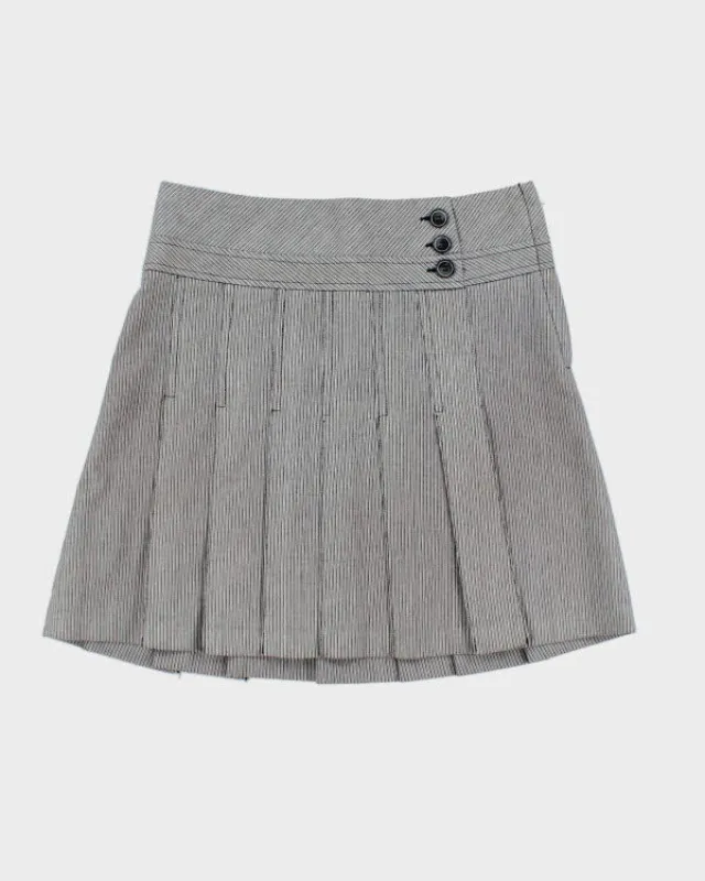 Y2k 00s Le Chateau Stripe Pleated Skirt - XS sold by Rokit