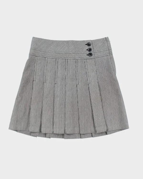Y2k 00s Le Chateau Stripe Pleated Skirt - XS sold by Rokit