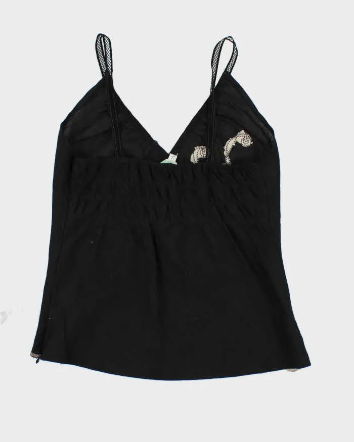 Vintage Y2k 00s Embroidered Black Cami - S sold by Rokit product image thumbnail 2