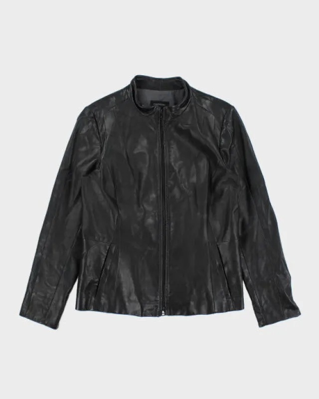 Vintage Danier Zip Up Leather Motorcycle Jacket - S sold by Rokit