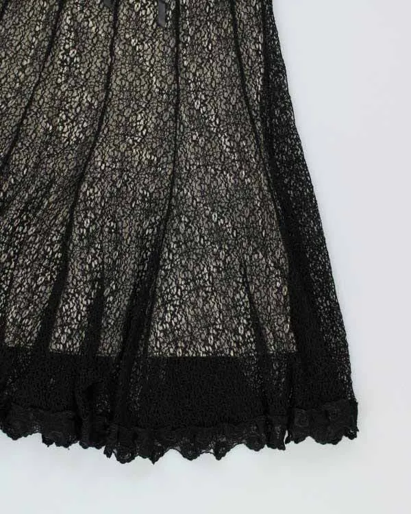 Y2k 00s Joseph Ribkoff Lace Skirt - S sold by Rokit product image thumbnail 4