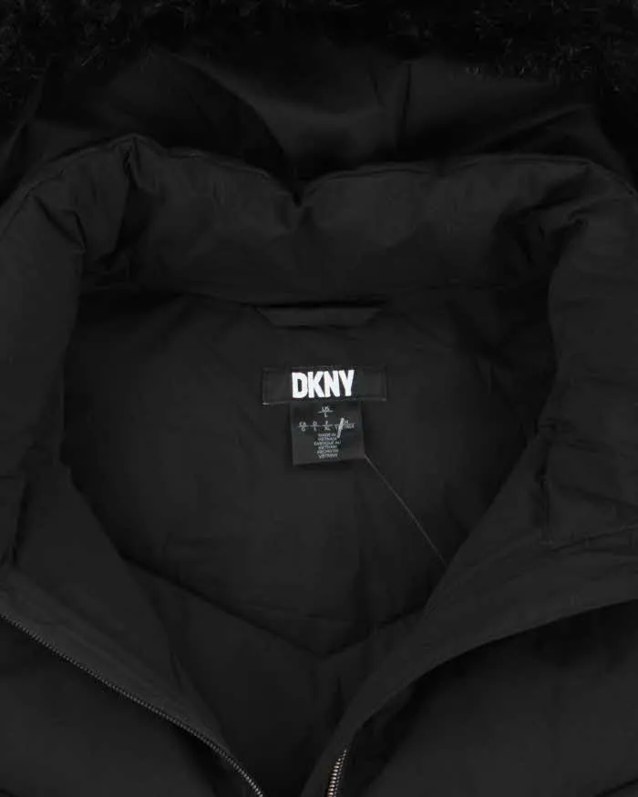 Vintage 2000's Women's DKNY Fur Hood Puffer Jacket - L sold by Rokit product image thumbnail 5