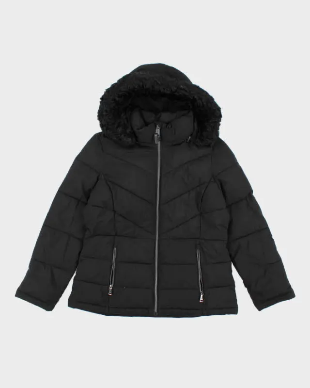 Vintage 2000's Women's DKNY Fur Hood Puffer Jacket - L sold by Rokit