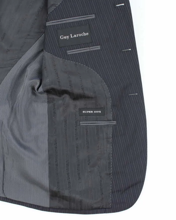 Vintage 90's Guy Laroche Striped Suit Jacket - M sold by Rokit product image thumbnail 5