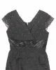 Vintage 50s Black Lace Rhinestone Dress - M sold by Rokit