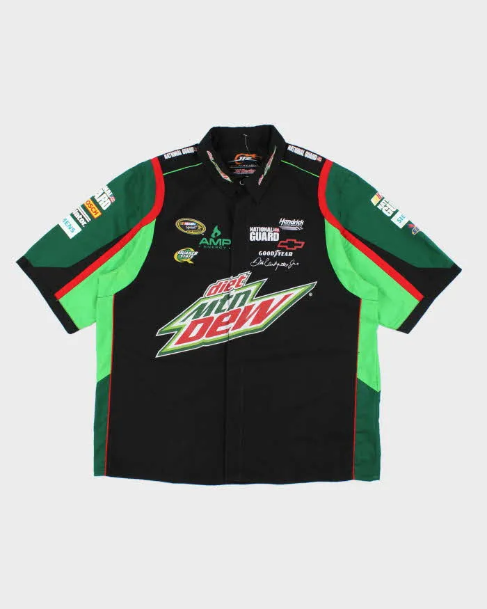 Vintage 2000's Nascar Mountain Dew Car Racing Short Sleeve Shirt - L sold by Rokit