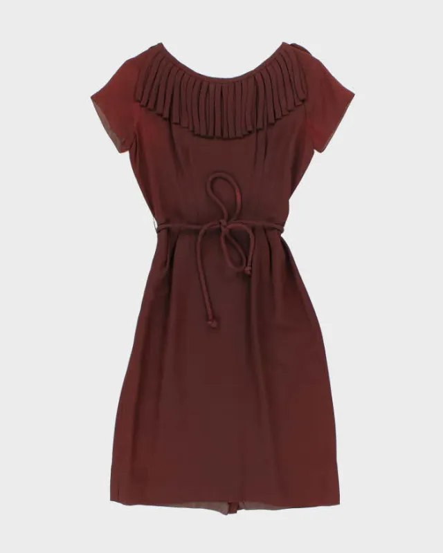 Vintage 40s/50s Brown Dress - M sold by Rokit