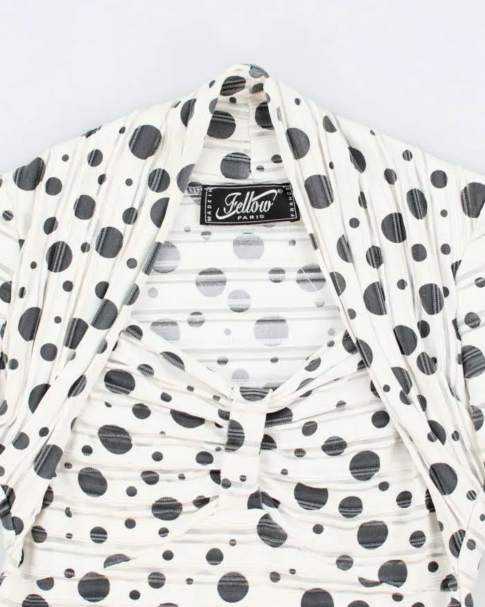 Vintage Y2k 00s Fellow Paris Polka Dot Shrug Top - S sold by Rokit product image thumbnail 3