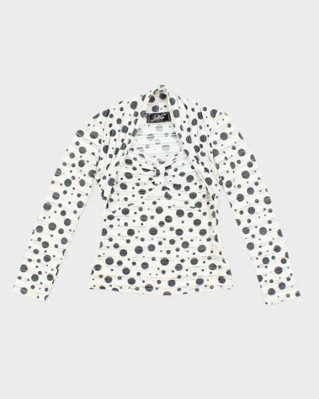 Vintage Y2k 00s Fellow Paris Polka Dot Shrug Top - S sold by Rokit