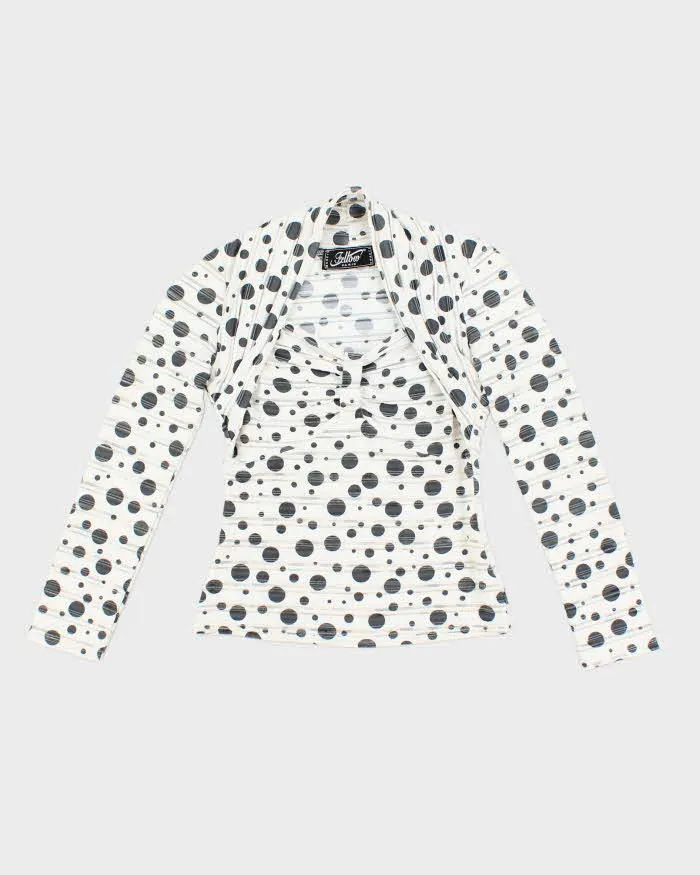 Vintage Y2k 00s Fellow Paris Polka Dot Shrug Top - S sold by Rokit