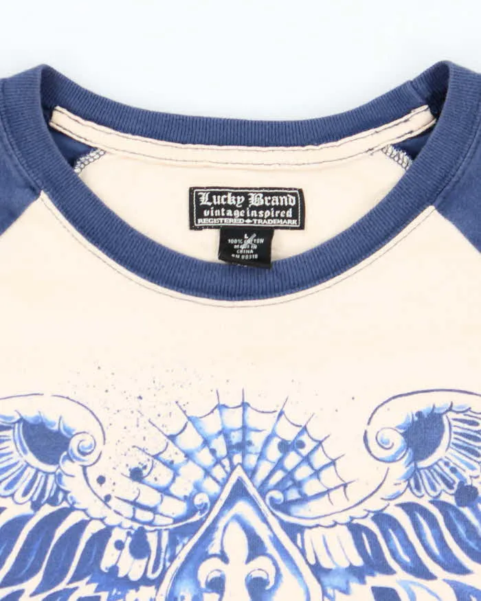 Vintage Y2K Lucky Brand Tattoo Inspired Graphic Long Sleeve T-Shirt - L sold by Rokit product image thumbnail 5