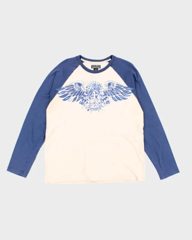 Vintage Y2K Lucky Brand Tattoo Inspired Graphic Long Sleeve T-Shirt - L sold by Rokit