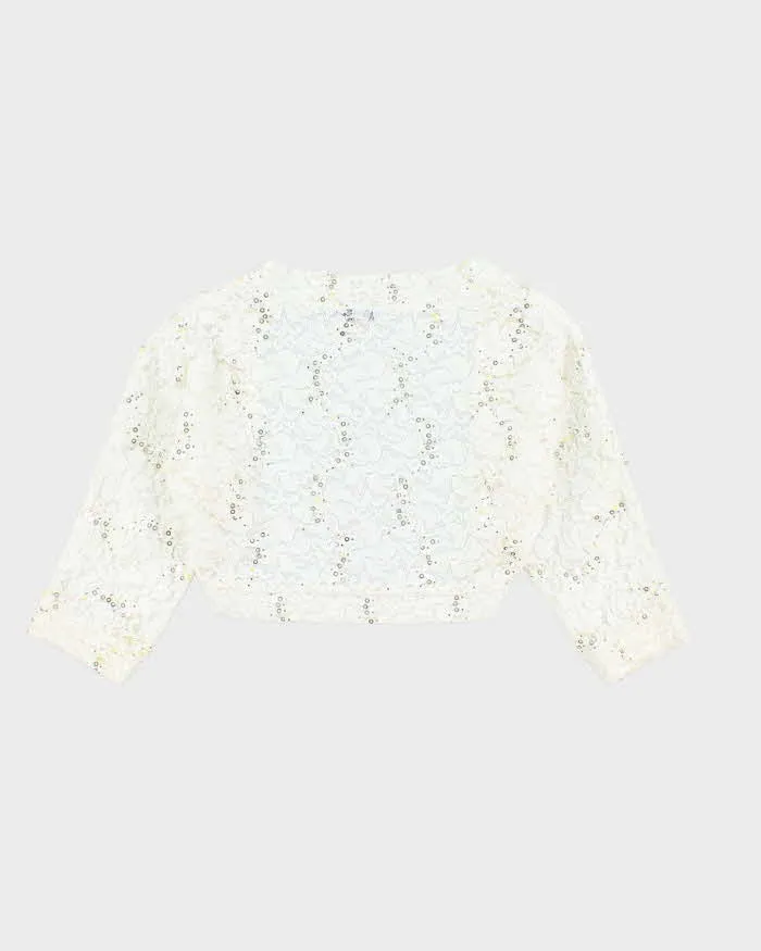Vintage Y2k 00s Angela Lace Sequin Bolero - S sold by Rokit product image thumbnail 2