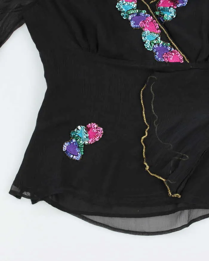 Vintage Silkland Sequin Beaded Silk Top - S sold by Rokit product image thumbnail 4