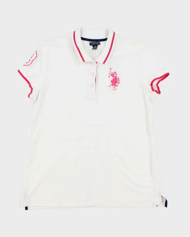 Vintage Y2K Women's Polo Assn Embroidered Logo Polo Shirt - XL made by Rokit