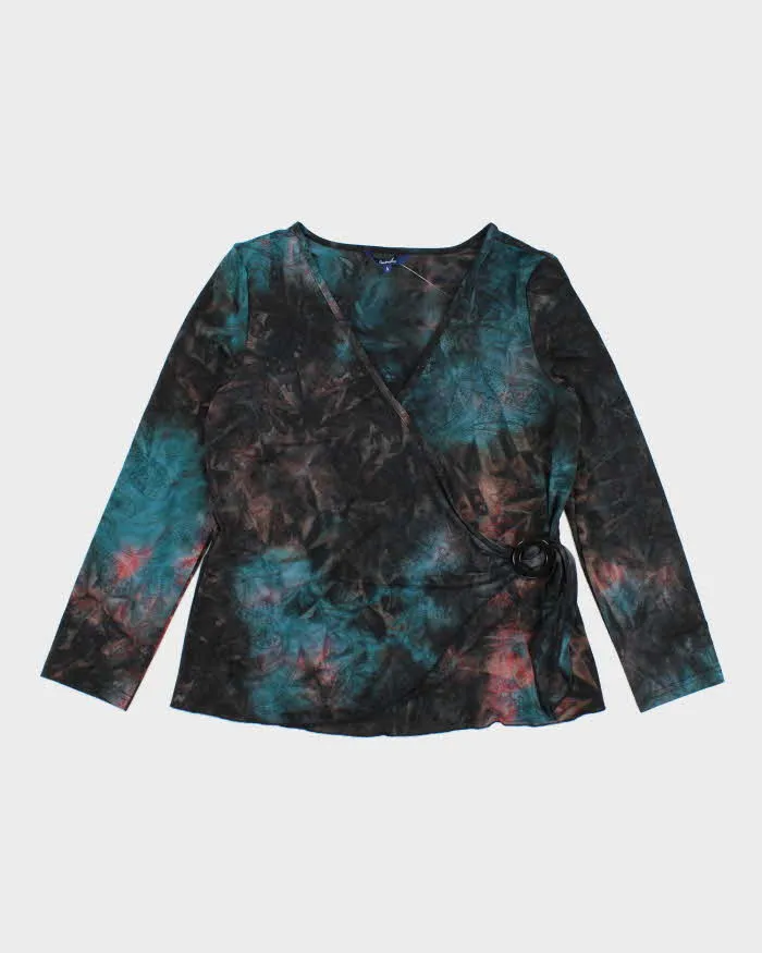 Vintage Y2k 00s Reitmans Faux Wrap O Ring Top - L sold by Rokit