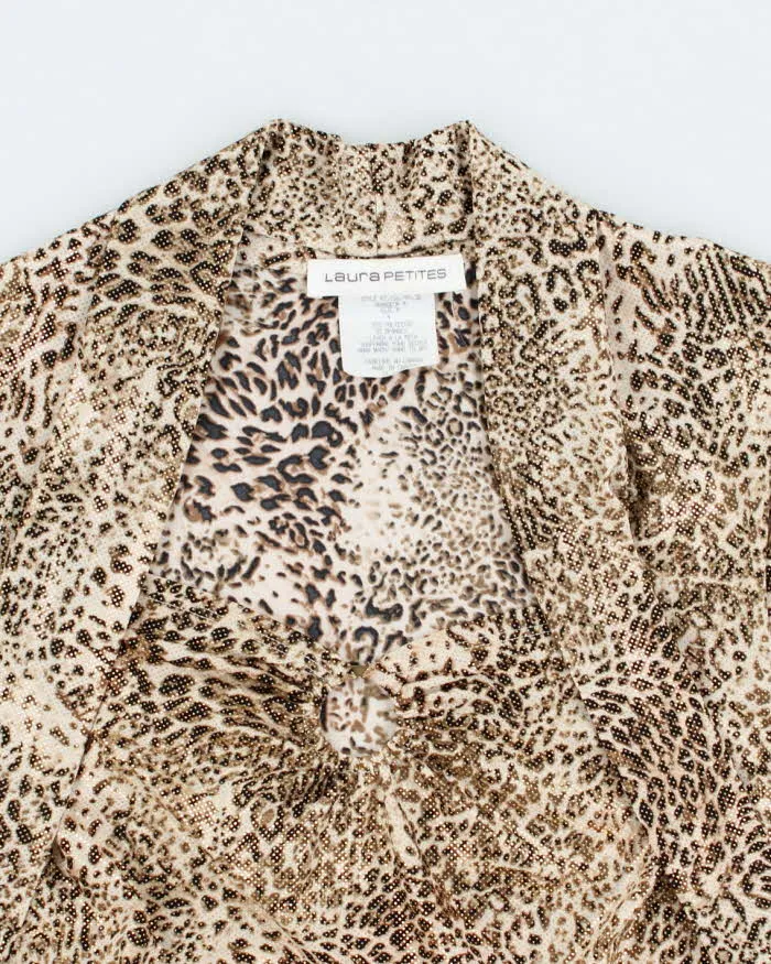 Vintage Y2k 00s Laura Leopard Print Sparkly Top - M sold by Rokit product image thumbnail 3