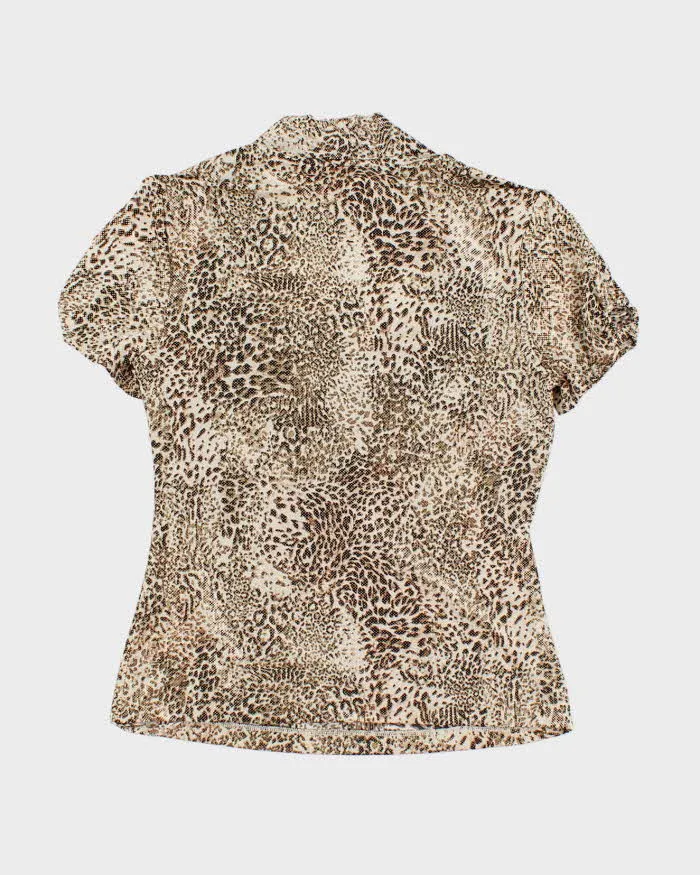 Vintage Y2k 00s Laura Leopard Print Sparkly Top - M sold by Rokit product image thumbnail 2
