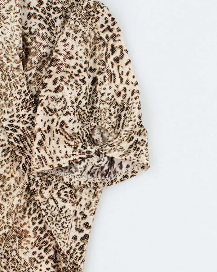 Vintage Y2k 00s Laura Leopard Print Sparkly Top - M sold by Rokit product image thumbnail 4