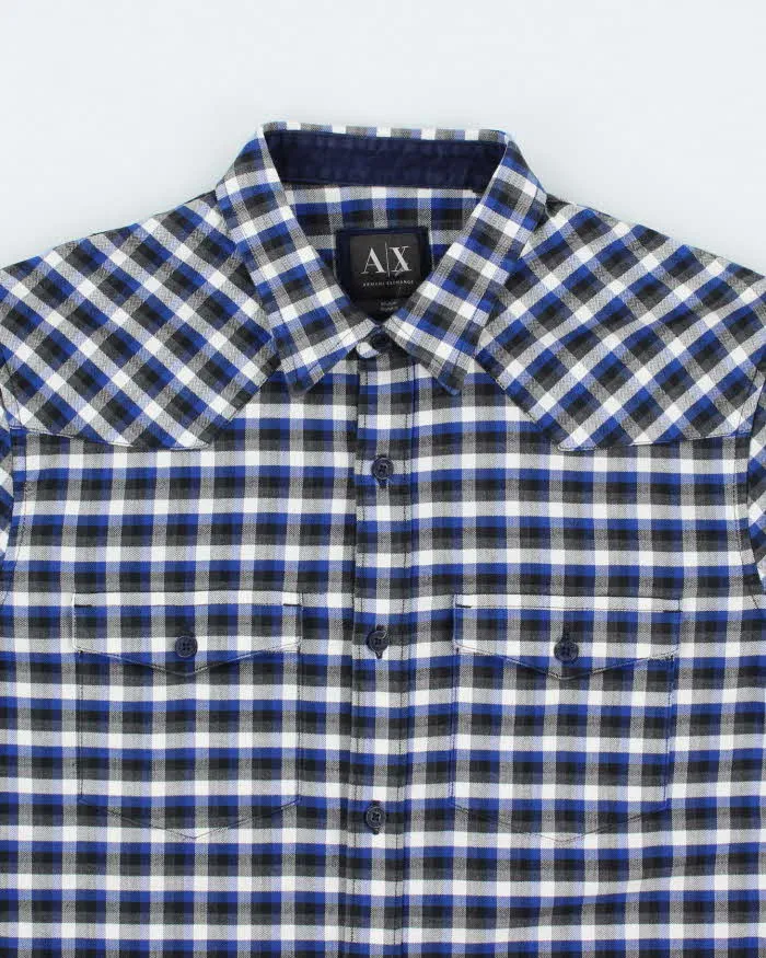 Vintage Y2K Armani Exchange Button Up Flannel Shirt - S sold by Rokit product image thumbnail 3