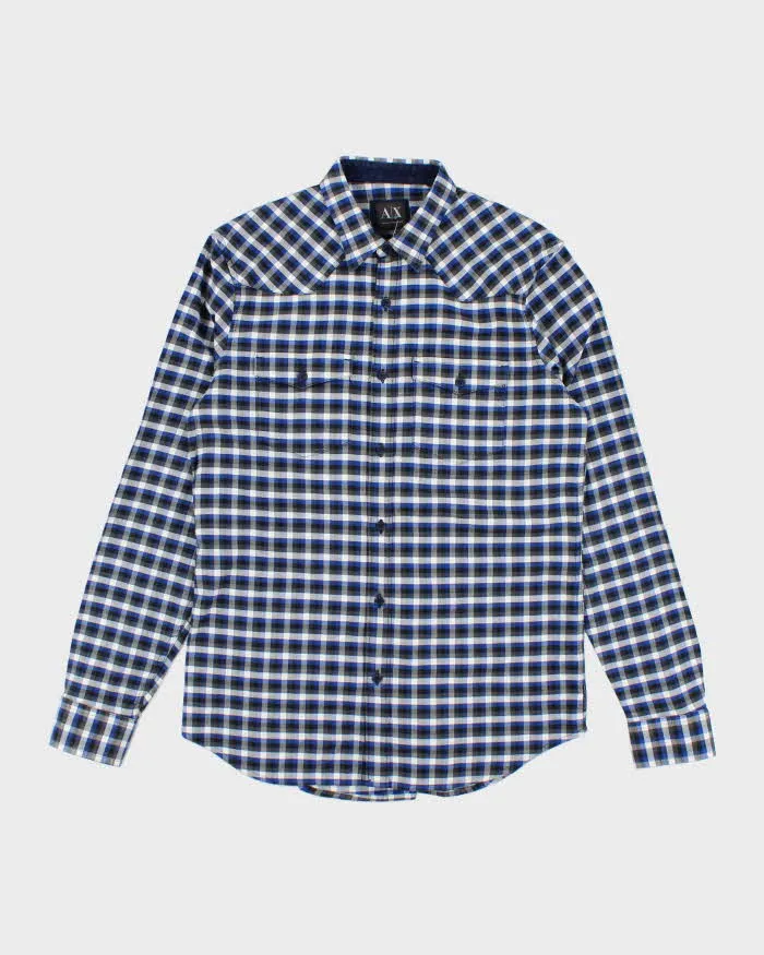 Vintage Y2K Armani Exchange Button Up Flannel Shirt - S sold by Rokit