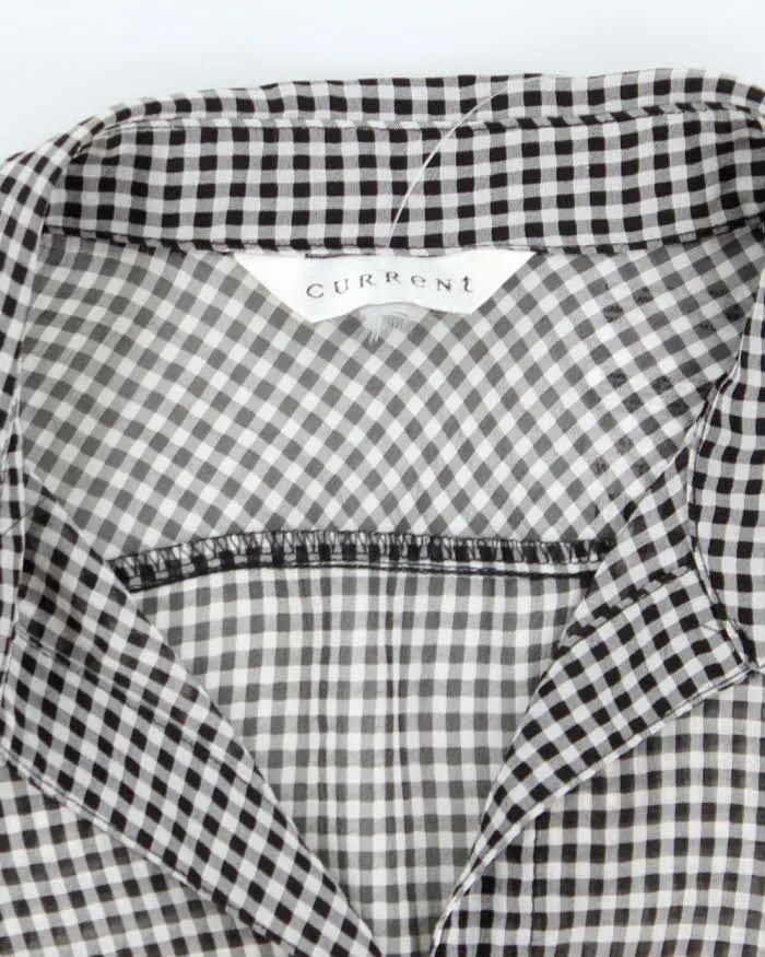 Vintage 90s Current Gingham Mesh Blouse - L sold by Rokit product image thumbnail 5