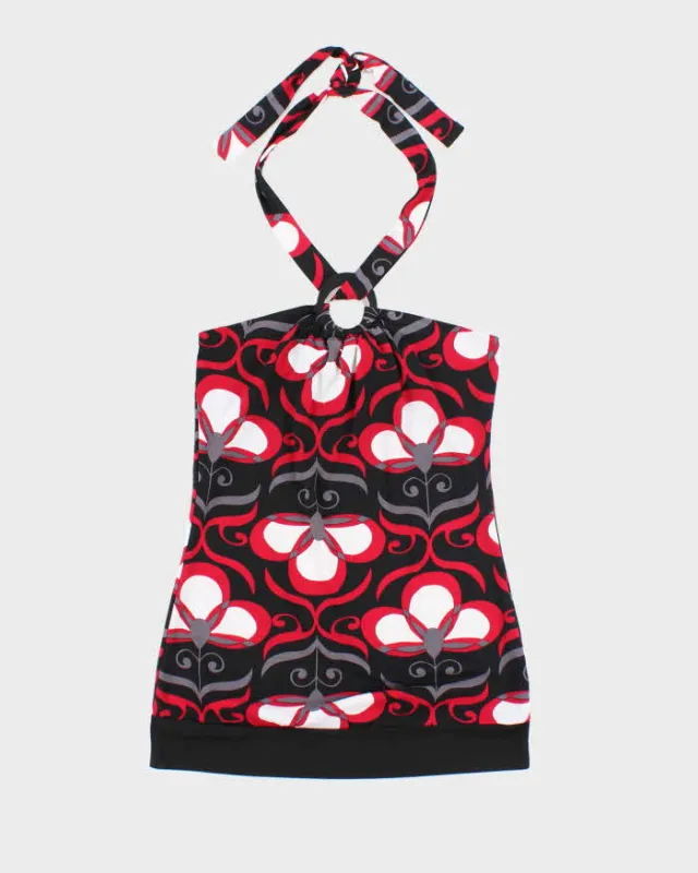 Vintage Y2k 00s Rickis Pattern O Ring Halter-Neck Top - S sold by Rokit