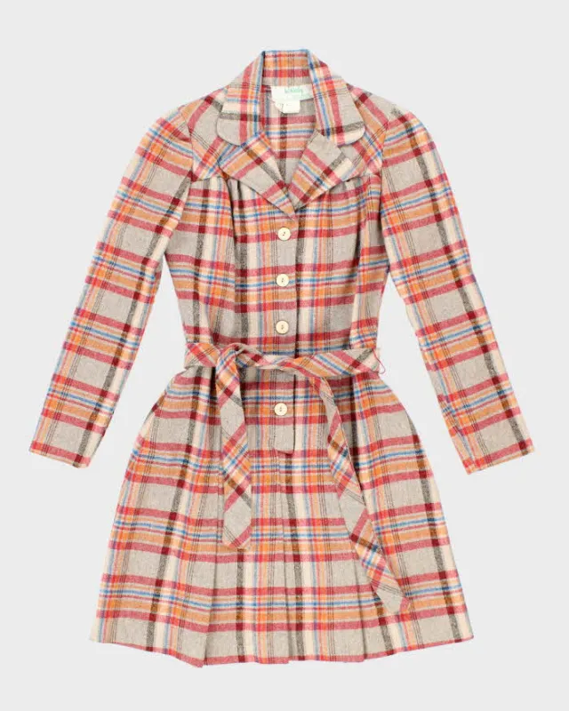 Vintage 70s Wendy Button-Up Wool Blend Dress - S sold by Rokit