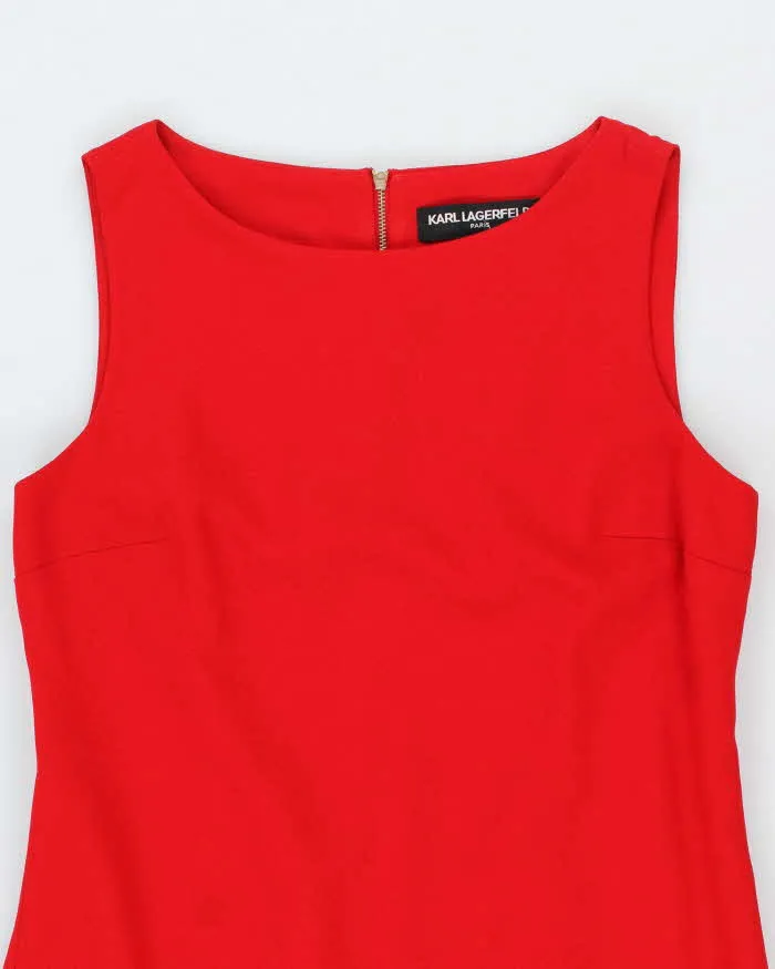 Vintage Karl Largerfeld Red Dress - M sold by Rokit product image thumbnail 3