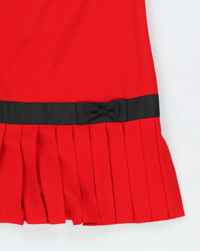 Vintage Karl Largerfeld Red Dress - M sold by Rokit product image thumbnail 4