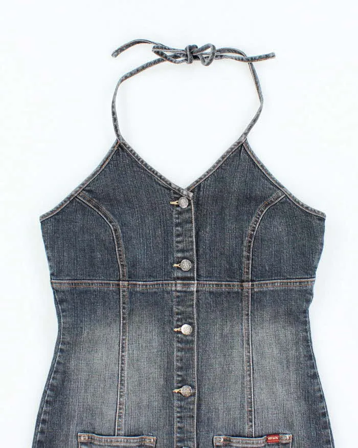Vintage Y2k 00s Dish Denim Halter Neck Dress - M sold by Rokit product image thumbnail 3